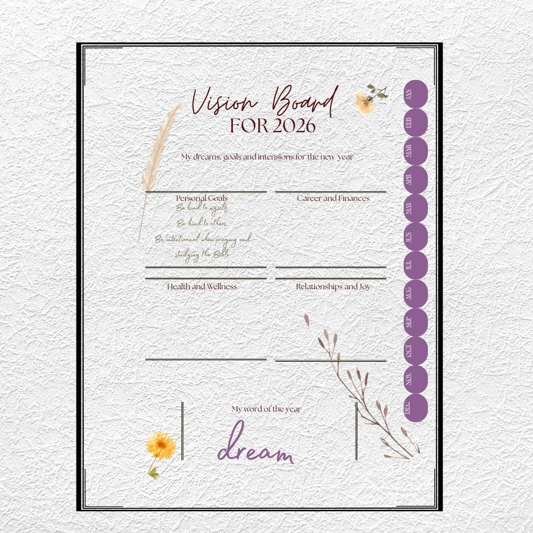 2026Planner with vision board