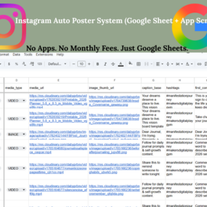 Instagram Auto Poster System (Google Sheet + App Script)